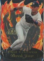 1997 Flair Showcase Hot Gloves #6 Derek Jeter Baseball Card