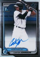 2024 Bowman Draft Chrome Prospect Autographs #CPACJ Carter Johnson Baseball Card