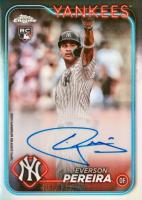 2024 Topps Chrome Rookie Autographs #RAEP Everson Pereira Refractor Baseball Card