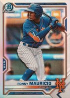 2021 Bowman Draft #BDC52 Ronny Mauricio Chrome-Refractor Baseball Card