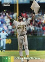 2020 Stadium Club Chrome #399 Rickey Henderson Refractor Baseball Card