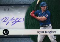 2024 Topps Diamond Icons White Polychromatink #WPAWL Wyatt Langford Purple Ink Baseball Card