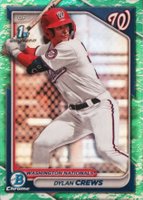 2024 Bowman Chrome Prospects #BCP23 Dylan Crews Lunar Glow Refractor Baseball Card