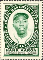 1961 Topps Stamps # Hank Aaron Baseball Card