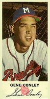 1954 Johnston Cookies Braves #22 Gene Conley Baseball Card