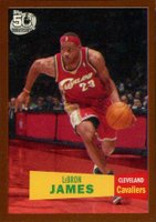 2007 Topps #23 LeBron James 1957-58 Variation-Copper Basketball Card