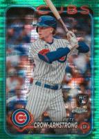 2024 Topps Chrome #16 Pete Crow-Armstrong Green Sonar Refractor Baseball Card
