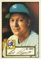 1952 Topps #57b Ed Lopat Black Back Baseball Card