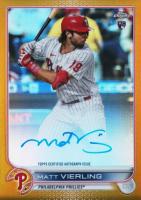 2022 Topps Chrome Rookie Autographs #RAMV Matt Vierling Gold Refractor Baseball Card