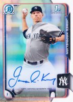 2015 Bowman Chrome Draft Pick Autograph #BCAJK James Kaprielian Refractor Baseball Card