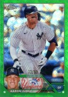2023 Topps Chrome Logofractor Edition #62 Aaron Judge Green Refractor Baseball Card