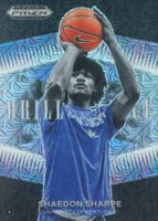 2022 Panini Prizm Draft Picks Brilliance #BRSS Shaedon Sharpe Mojo Prizm Basketball Card