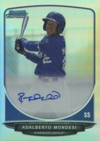 2013 Bowman Chrome Prospect Autograph #BCPAMO Adalberto Mondesi Refractor Baseball Card
