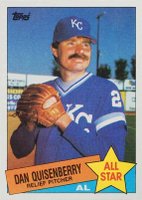 1985 Topps #711 Dan Quisenberry Baseball Card