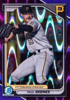 2024 Bowman Chrome Prospects #BCP125 Paul Skenes Purple Raywave Refractor Baseball Card