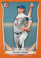 2014 Bowman Prospects  #BP73 Jacob DeGrom Orange Baseball Card