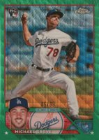 2023 Topps Chrome #22 Michael Grove Green Wave Refractor Baseball Card