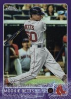 2015 Topps Chrome #67 Mookie Betts Purple Refractor Baseball Card