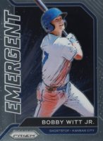 2021 Panini Prizm Emergent #EM6 Bobby Witt Jr. Baseball Card