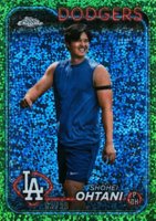 2024 Topps Chrome #1 Shohei Ohtani Variation-Green Speckle Refractor Baseball Card