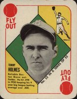1951 Topps Red Backs #52 Tommy Holmes Boston on Bio Baseball Card
