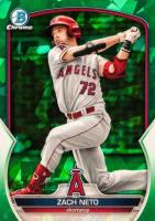 2023 Bowman Sapphire Edition Chrome Prospects #BCP64 Zach Neto Green Baseball Card