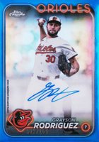 2024 Topps Chrome Update Chrome Baseball Update Series Autographs #ACGR Grayson Rodriguez Blue Refractor Baseball Card