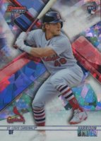2018 Bowman's Best #21 Harrison Bader Atomic Refractor Baseball Card