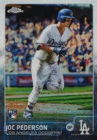 2015 Topps Chrome #129 Joc Pederson Running-Refractor Baseball Card