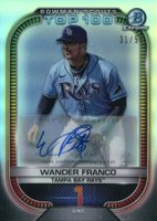 2021 Bowman Chrome Scouts' Top 100 #1 Wander Franco Autograph Baseball Card