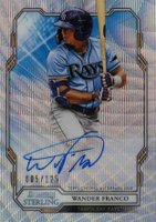 2019 Bowman Sterling Prospect Autographs #WF Wander Franco Wave Refractor Baseball Card