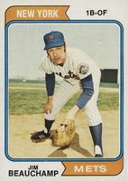 1974 Topps #424 Jim Beauchamp Baseball Card