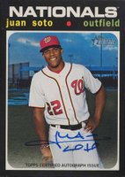 2020 Topps Heritage Real One Autograph #JS Juan Soto Red Hat Baseball Card