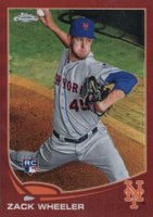2013 Topps Chrome #180 Zack Wheeler Red Refractor Baseball Card