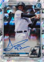2020 Bowman Chrome Prospect Autographs #CPAJE Jerar Encarnacion Atomic Refractor Baseball Card