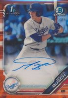 2019 Bowman Draft Chrome Draft Picks Autograph #CDAMB Michael Busch Orange Refractor Baseball Card