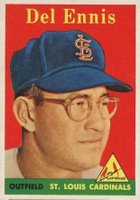 1958 Topps #60y Del Ennis Yellow Name Baseball Card
