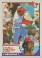 1983 Topps #650 George Hendrick Baseball Card