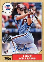 2022 Topps 1987 Topps Baseball Autographs #87BALWI Luke Williams Baseball Card