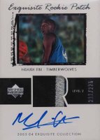 2003 Upper Deck Exquisite Collection #56 Ndudi Ebi Autograph Patch (225) Basketball Card