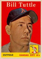 1958 Topps #23 Bill Tuttle White Name Baseball Card