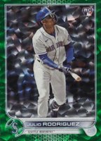 2022 Topps Update #US44 Julio Rodriguez Green Foil Baseball Card