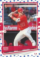 2020 Panini Donruss #9 Mike Trout Independence Day Baseball Card