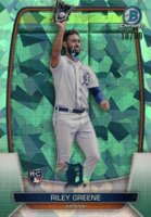 2023 Bowman Chrome Sapphire Edition #29 Riley Greene SP-Aqua Baseball Card