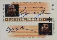 2002 Upper Deck Generations All-Time Dual Autographs #MJ/KB Kobe Bryant/Michael Jordan Basketball Card