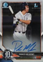2018 Bowman Draft Chrome Draft Picks Autographs #CDAPM Parker Meadows Baseball Card