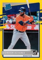 2020 Panini Donruss #45 Yordan Alvarez Yellow Baseball Card