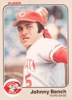 1983 Fleer #584 Johnny Bench Baseball Card