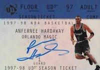 1997 UD3 Season Ticket Autographs #AH Anfernee Hardaway D.G. Only Basketball Card