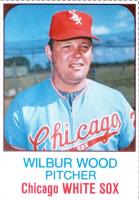 1975 Hostess #68 Wilbur Wood Hand Cut Baseball Card
